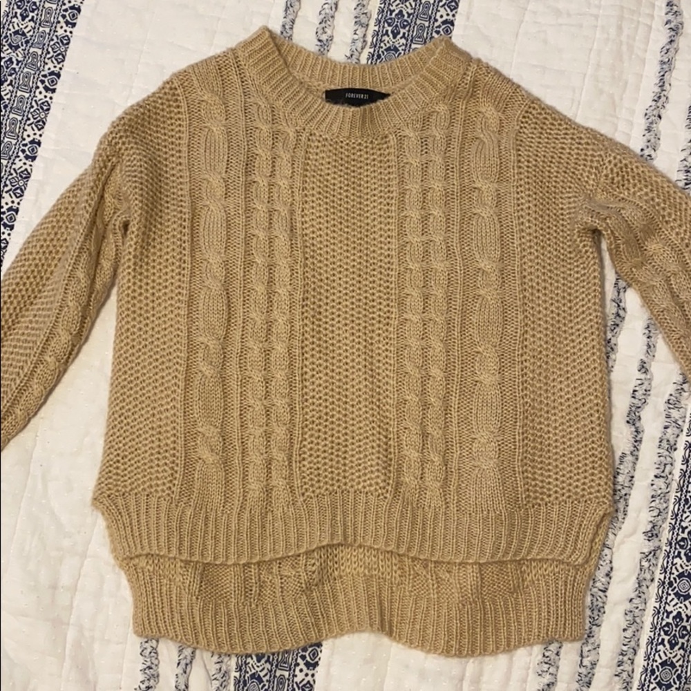 Cable knit sweater